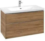 V&B Waschtischunterschrank Subway 3.0 97,3x57,6x47,8cm, m LE/Gr Alu gl, Kan Oa