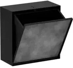 hansgrohe XtraStoris Rock EB-Abfalleimer 300x300x140mm, m befl. T&uuml;r, mattschwarz