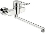 Hansa Waschtisch-Einhebelmischer HANSACLINICA Ausl. 377mm, Wandmont., B&uuml;gelh, chrom