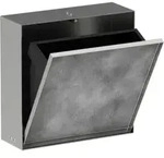 hansgrohe XtraStoris Rock EB-Abfalleimer 300x300x100mm, m befl. T., ES Optic
