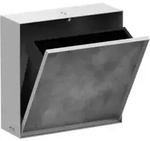hansgrohe XtraStoris Rock EB-Abfalleimer 300x300x100mm, m befl. T&uuml;r, mattwei&szlig;