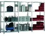 META CLIP SET Fachbodenregal 2000x1000x500 mm, mit 4 Fachb&ouml;den, Fachlast 150...