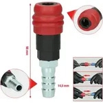 KS Tools 2 Stufen-Druckluft-Sicherheitskupplung mit Schlaucht&uuml;lle, 14,5mm