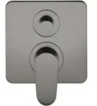 hansgrohe Fertigset Axor Citterio M UP-Wannen-Einhebelmischer, polished black...