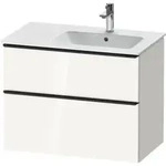Duravit Waschtischunterschrank D-Neo 81x46,2cm, 1 Kast, B R, schwarz/wei&szlig; hgl