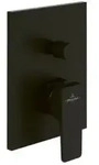 V&B Fertigmontageset Architectura Square UP-EHM-Wanne, Wandmontage, matt black