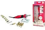 PETER BAUSCH Brandmal-Set mit An/Aus Kolben und 20 Aufs&auml;tzen Pebaro