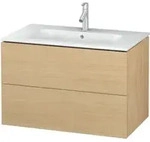 Duravit Waschtischunterschrank L-Cube 82x48,1cm, Ei Nat, 2 Schubk., wandh&auml;ngend