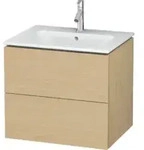 Duravit Waschtischunterschrank L-Cube 62x48,1cm, Ei Nat, 2 Schubk., wandh&auml;ngend