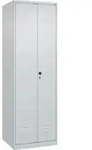 C+P W&auml;sche-/Garderobenspind Classic PLUS, 2 Abteile, 1850x600x500mm, 7035/7035