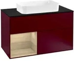V&B Waschtischunterschrank Abdeckplatte bla m Finion 100x60,3cm, Reg li Oa Veneer,