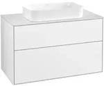V&B Waschtischunterschrank Wandbeleuchtung Finion 100x60,3x50,1mm, Gl. wh. m, glo wh.