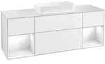 V&B Waschtischunterschrank Abdeckplatte wh. m Finion 160x60cm, Reg glo wh. Lac, glo