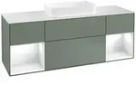 V&B Waschtischunterschrank Abdeckplatte wh. m Finion 160x60cm, Reg glo wh. Lac, Oli.