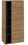 V&B Mittelschrank Subway 3.0 57,4x120x36,2cm, Sch R/Gr Alu gl, Kan Oa
