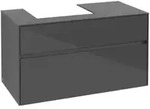 V&B Waschtischunterschrank Collaro 100x54,8x50cm, WT links, glossy grey