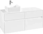V&B Waschtischunterschrank Collaro 120x54,8x50cm, WT links, White Matt