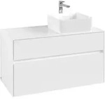 V&B Waschtischunterschrank Collaro 100x54,8x50cm, WT rechts, White Matt