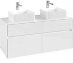 V&B Waschtischunterschrank Collaro 120x54,8x50cm, f 2 WT, Glossy White