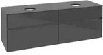 V&B Waschtischunterschrank Collaro 160x54,8x50cm, f 2 WT, Glossy Grey
