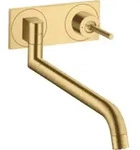 hansgrohe Sp&uuml;ltisch-Wandeinhebelmischer Axor Uno UP, brushed gold optic