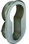 JuNie MB- Rosette 7420, f&uuml;r Profilzylinder oval, Metall vernickelt,H 41mm