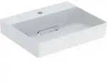 Geberit Aufsatzwaschtisch One 50x41cm, HL mi, o &Uuml;L, we. matt/Bl hgl-vc