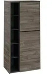 V&B Mittelschrank Subway 3.0 57,4x120x36,2cm, Sch R/Gr vo bla, st. Oa