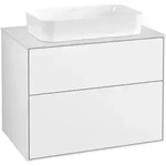 V&B Waschtischunterschrank Finion 80x60,3x50,1mm, Gl. wh. m, glo wh. Lac