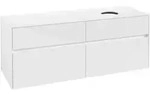 V&B Waschtischunterschrank Collaro 140x54,8x50cm, WT rechts, Glossy White