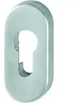 HOPPE PT-Schl&uuml;sselrosette E55S, oval Profilzylinder gelocht Edelstahl matt