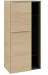 V&B Mittelschrank Subway 3.0 57,4x120x36,2cm, Sch L/Gr AL gl, Nord Oa