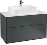 V&B Waschtischunterschrank Finion 100x60,3x50,1cm, Pl wh. m, md bl. m Lac