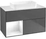 V&B Waschtischunterschrank Wandbeleuchtung Finion 100x60,3 cm, Rg l g wh. Lac,
