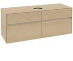 V&B Waschtischunterschrank Collaro 140x54,8x50cm, WT mittig, Nordic Oak