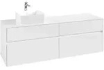 V&B Waschtischunterschrank Collaro 160x54,8x50cm, WT links, Glossy White