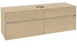 V&B Waschtischunterschrank Collaro 160x54,8x50cm, WT mittig, Nordic Oak