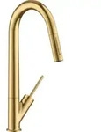 hansgrohe Sp&uuml;ltisch-Einhebelmischer 270 Axor Starck mit Ausziehbrause, brushed gold