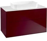V&B Waschtischunterschrank Wandbeleuchtung Finion 100x60,3x50,1mm, Gl. wh. m, Peony