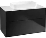 V&B Waschtischunterschrank Wandbeleuchtung Finion 100x60,3x50,1mm, Gl. wh. m, bla m