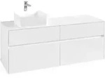 V&B Waschtischunterschrank Collaro 140x54,8x50cm, WT links, Glossy White