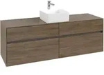 V&B Waschtischunterschrank Collaro 160x54,8x50cm, WT mittig, Arizona Oak