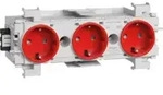 Tehalit Steckdose 3-fach rt frontrastend GS3001 vrt