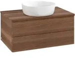 V&B Waschtischunterschrank mit Frontstruktur Antao 80x36x50cm, WBP-farbe w. wal, w.