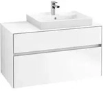 V&B Waschtischunterschrank Collaro 100x54,8x50cm, WT rechts, white matt