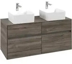 V&B Waschtischunterschrank Collaro 120x54,8x50cm, f 2 WT, stone oak