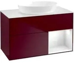 V&B Waschtischunterschrank Wandbeleuchtung Finion 100, Pl wh. m, Reg glo wh. Lac, Peo