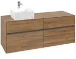 V&B Waschtischunterschrank Collaro 140x54,8x50cm, WT links, kansas oak