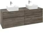 V&B Waschtischunterschrank Collaro 160x54,8x50cm, f 2 WT, stone oak