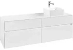 V&B Waschtischunterschrank Collaro 160x54,8x50cm, WT rechts, Glossy White
